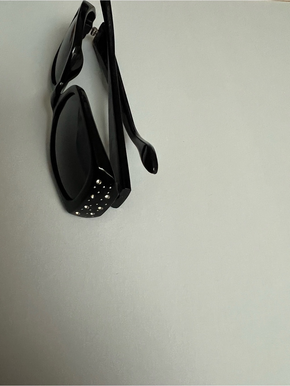 New York & Company Black Women's Sunglasses with Crystal Accents